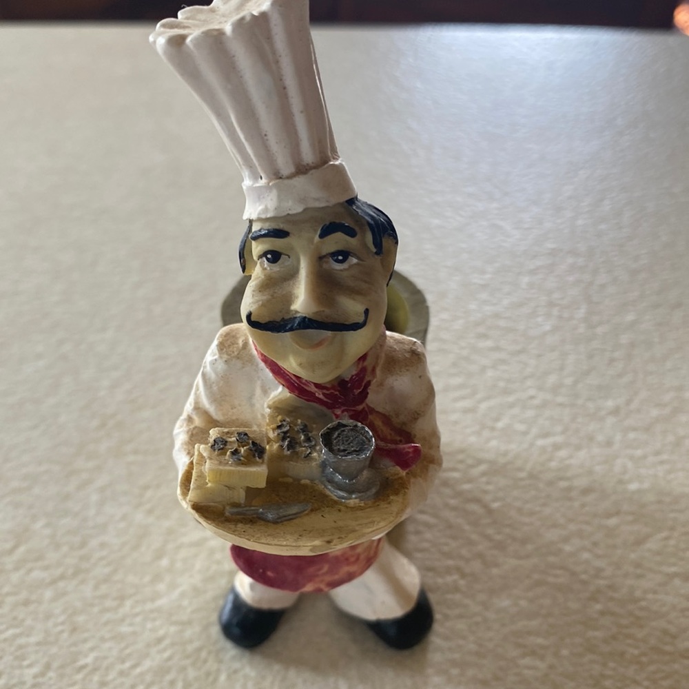 1990’s GIFTCO INC resin chef figure kitschy toothpick holder